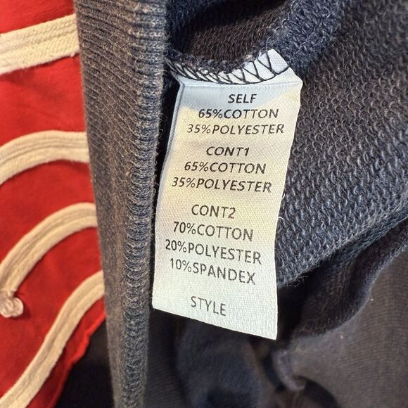 Oddi Sweatshirt Pullover American Flag Navy Blue Red USA Oversized S - Picture 3 of 10